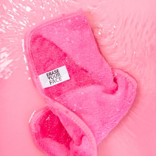 ERASE YOUR FACE Reusable Makeup Remover Cloths - Water-Activated Microfiber Towels for Sensitive Skin - 4 Multi-Color Pack