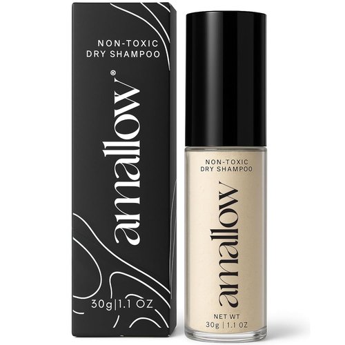 Amallow Non-Toxic Dry Shampoo Powder - Organic Arrowroot & Aloe Vera - Talc-Free, Travel-Friendly