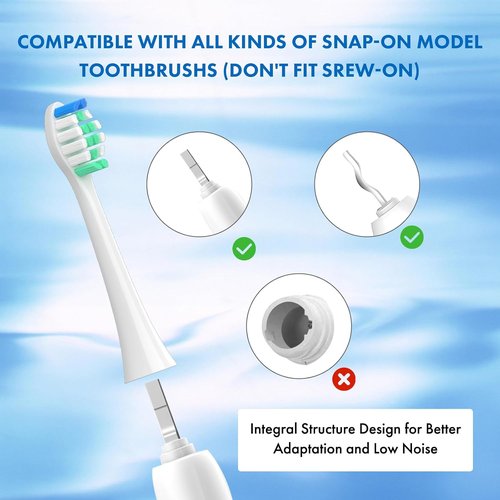 Philips Sonicare Replacement Toothbrush Heads - 10 Pack Soft Electric Brush Heads for Optimal Plaque Control | Compatible with HX9023/65 4100 5100 6100