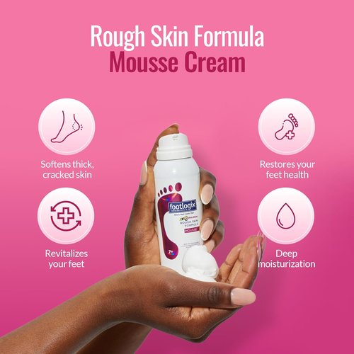 Footlogix Rough Skin Formula - Mousse for Dry, Cracked Heels & Feet Treatment | 4.23oz