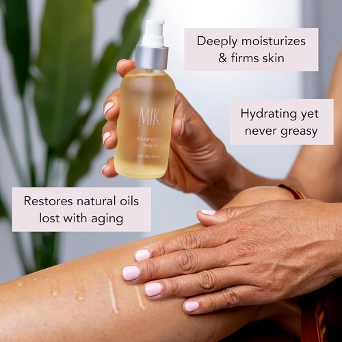 Luxury Organic Body Oil - Moisturizing After Shower Oil for Dry Skin with Sesame & Jojoba - 4 oz, USDA Certified