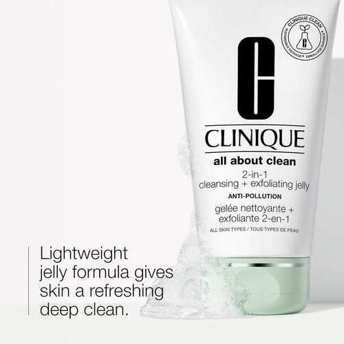 Clinique All About Clean Cleansing & Exfoliating Jelly - Salicylic Acid Face Wash, 5 Fl Oz