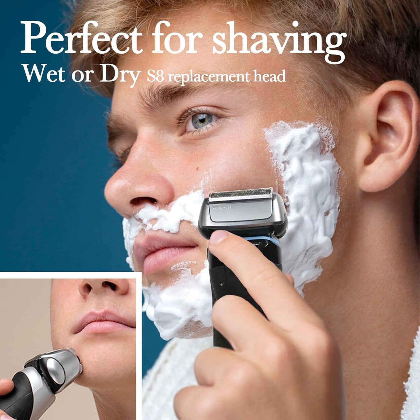 Skiennix 2 Pack Series 8 Wet & Dry Replacement Shaver Heads - Smooth, Close Shaving Experience