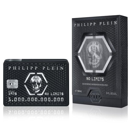 Philipp Plein Eau de Parfum No Limits 90 ml - Sensual Oriental Fragrance for Men - Black Lacquered Bottle