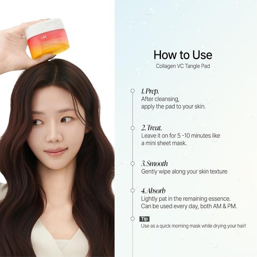 I.st Collagen VC Bounce Pad - Hydrating Toner Pads for Pore Refining | 70 Count, Ideal for Sensitive Skin