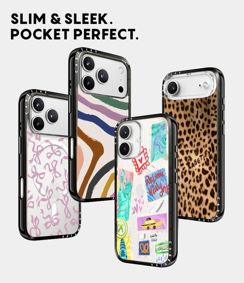 CASETiFY iPhone 17 Pro Max Case - Lightweight Slim Fit, Magsafe Compatible | Confetti Sprinkles - Clear Black