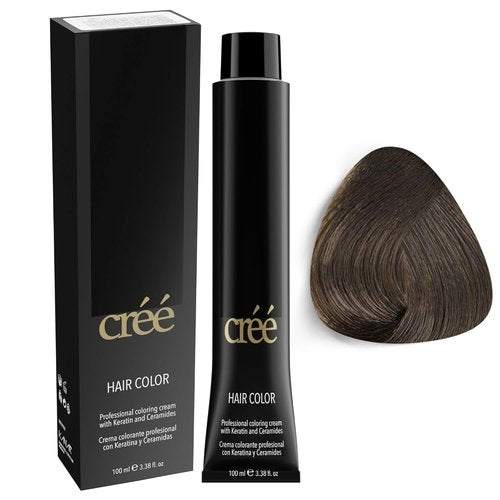 Cree Professional 5.01 Cold Light Brown Hair Color - Long-Lasting, Vibrant Gray Coverage - 100ml