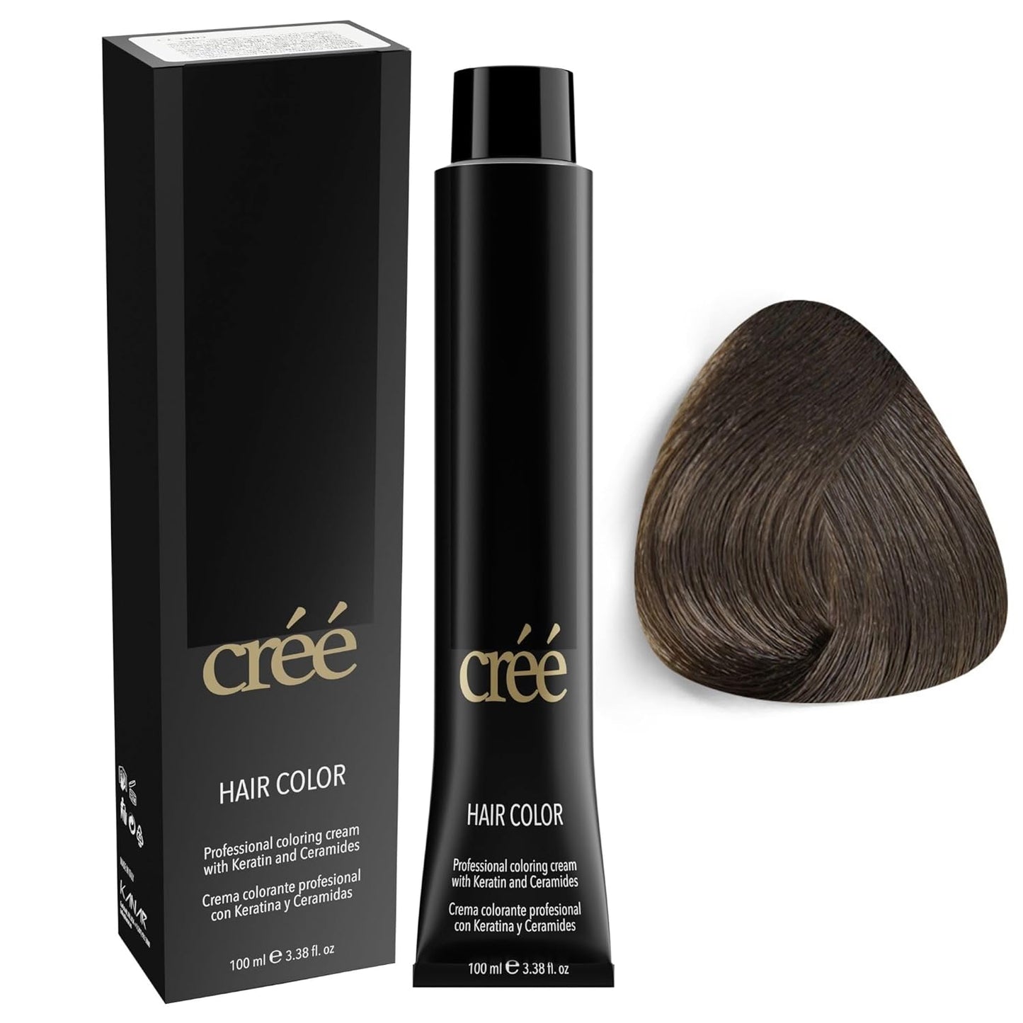 Cree Professional 5.01 Cold Light Brown Permanent Hair Color | Long-Lasting Gray Coverage - 100ml