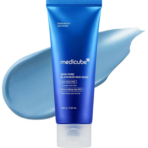 Medicube Zero Pore Blackhead Mud Mask - Quick Dry AHA/BHA/PHA Formula for Pore Tightening - 3.52 oz