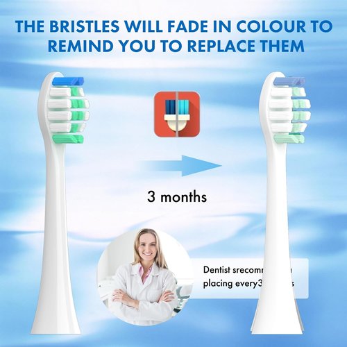 Philips Sonicare Replacement Toothbrush Heads - 10 Pack Soft Electric Brush Heads for Optimal Plaque Control | Compatible with HX9023/65 4100 5100 6100