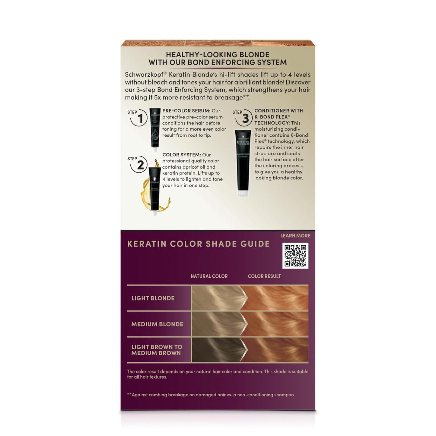 Schwarzkopf Keratin Hair Dye - 11.7 High Lift Apricot Blonde | Professional Permanent Color with Bond Enforcing System & Conditioner