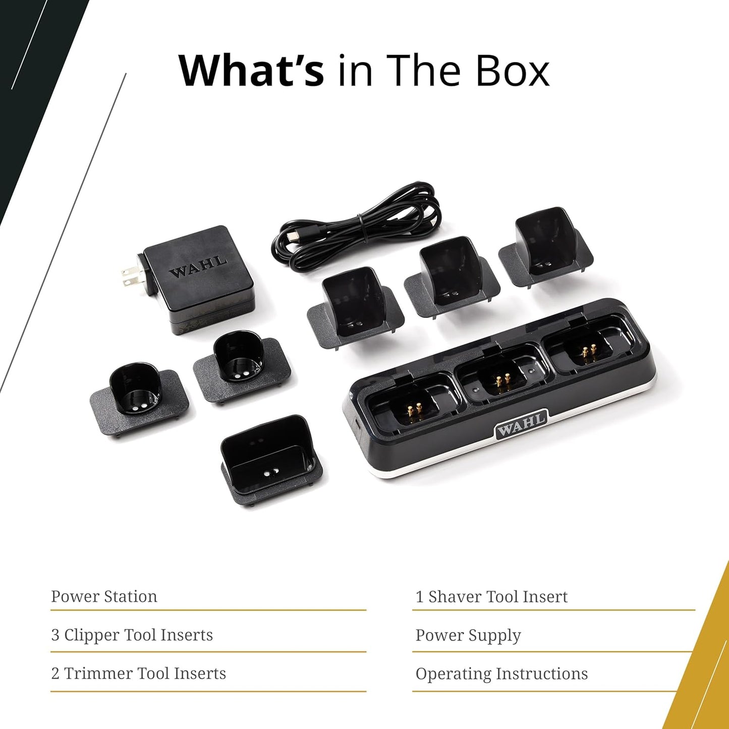 Wahl Professional Power Station - High-Performance Multi-Tool Charging Station for Barbers & Stylists