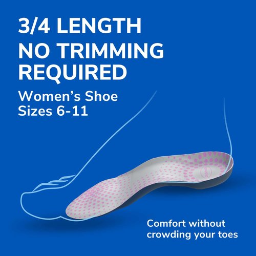 Dr. Scholl's Tri-Comfort Insoles, Women (Size 6-11), 1 Pair, 3/4 Length