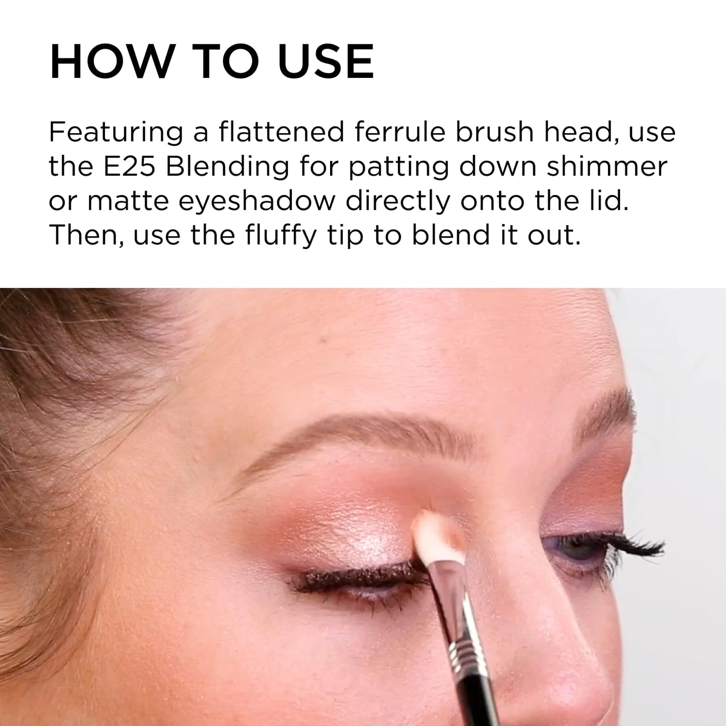 Sigma Beauty E25 Eyeshadow Blending Brush - Professional Tool for Seamless Blending & Softening Edges (1 Brush)