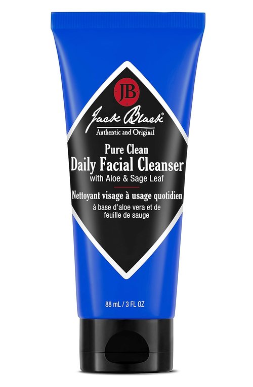 Jack Black Pure Clean Daily Facial Cleanser - 2-in-1 Men's Face Wash & Toner | Gentle & Effective, 8 oz