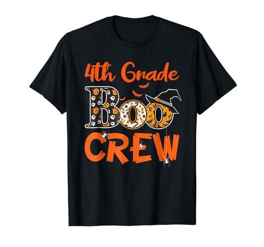 4th Grade Boo Crew Halloween Gifts Teachers Students Costume T-Shirt