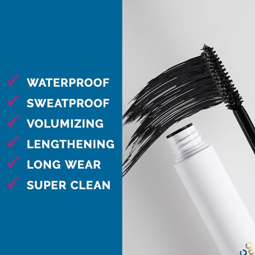 G.O.A.T Waterproof Mascara - Clean, Vegan Formula with Peptides & Hyaluronic Acid | Smudge-Proof & Volumizing