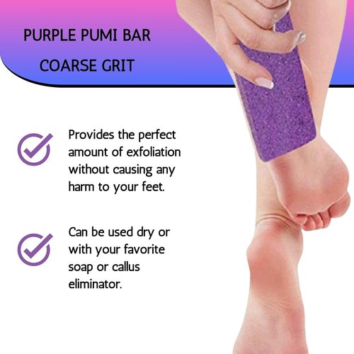 Mr. Pumice PUMI Bar - Extra-Coarse Pumice Stone for Callus Removal | 4-Pack Foot Care Tools