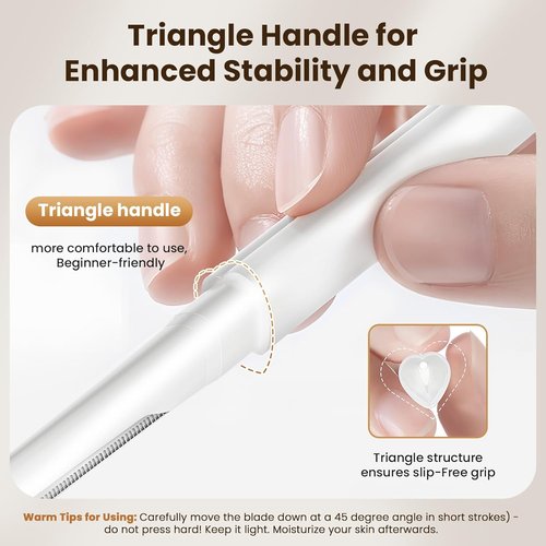 COSYLIFE Dermaplaning Tool - Exfoliating Face Razor Kit with 2 Dual-End Razors & 20 Blade Refills