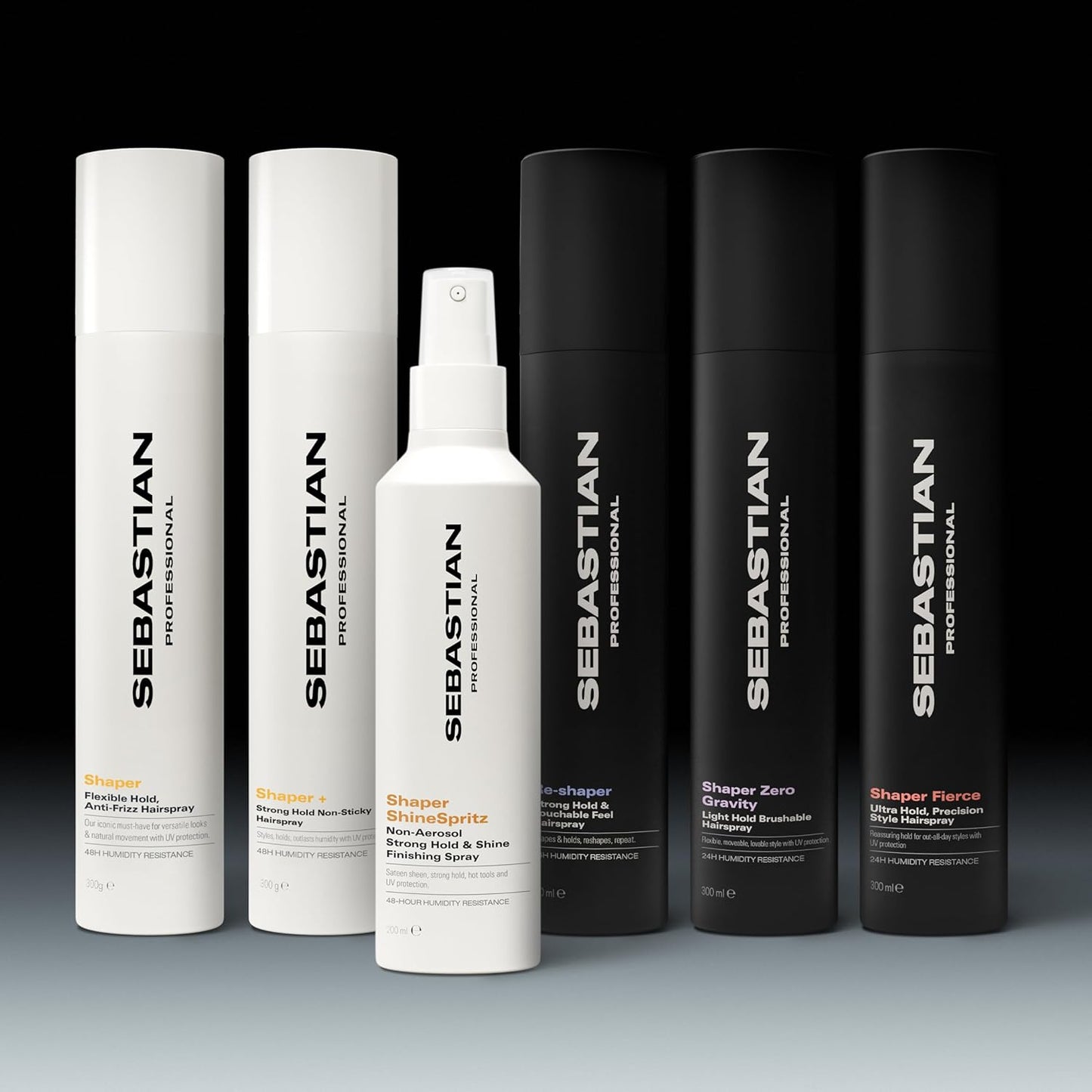 Sebastian Grunge Waves Cocktail Set - Thermal Protection & Shimmer Spray 5.07 fl oz | Extra Hold Hairspray 10.6 oz