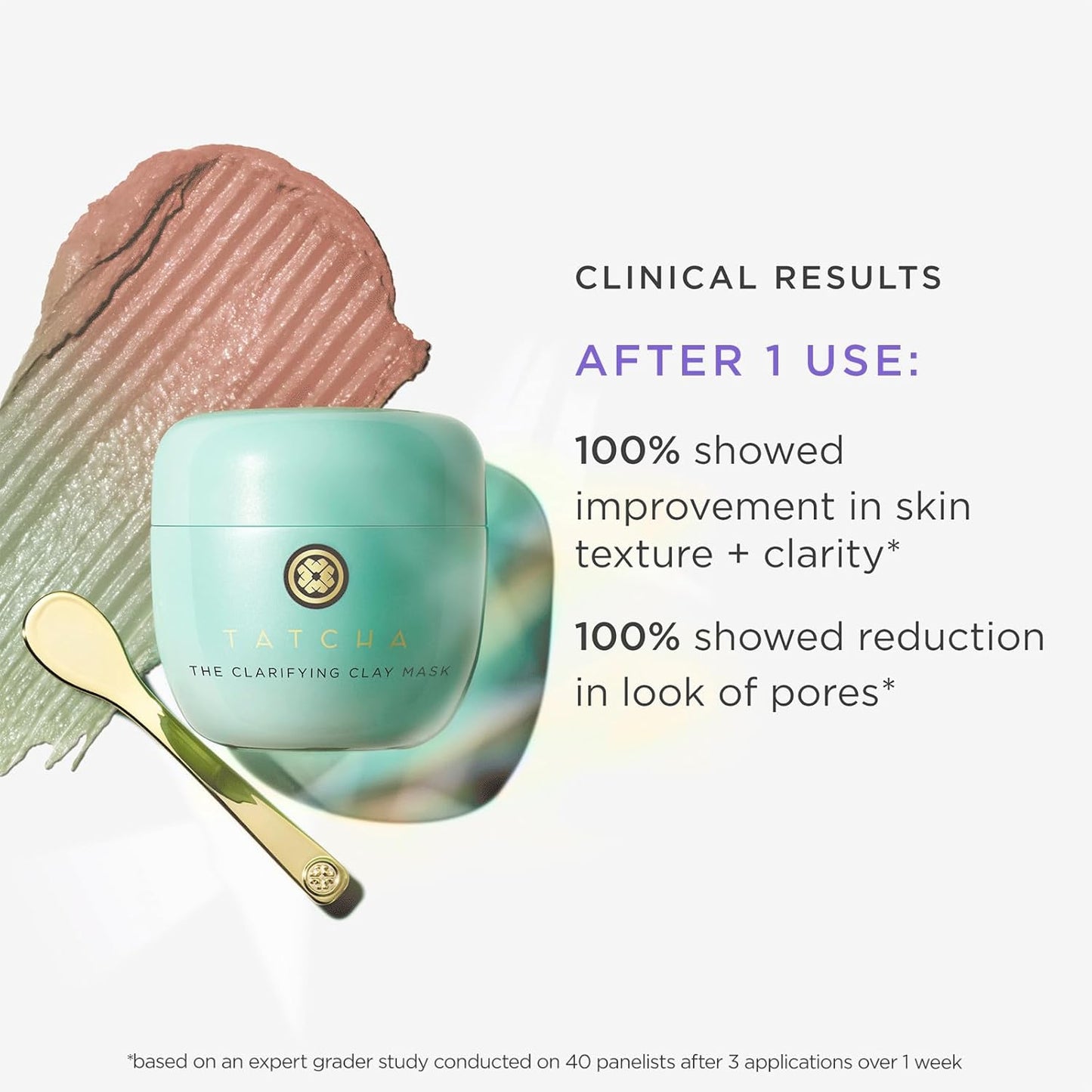TATCHA Clarifying Clay Mask - Exfoliating Pore Treatment with Warming Sensation | 50 ml | 1.7 oz