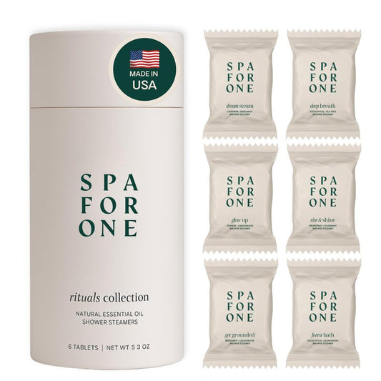 Spa For One Shower Steamers Aromatherapy 6 Pack – Made in USA with Natural Essential Oils – Mother’s Day Gifts, Relaxation & Self Care Birthday Gifts for Women and Men