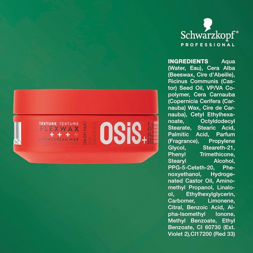 OSiS+ Flexwax - Ultra Strong Cream Wax for Creative Styling | Natural Shine Finish