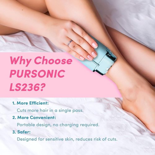 Pursonic Electric Shaver for Women - Painless Facial Hair Remover & Bikini Trimmer | Compact Design