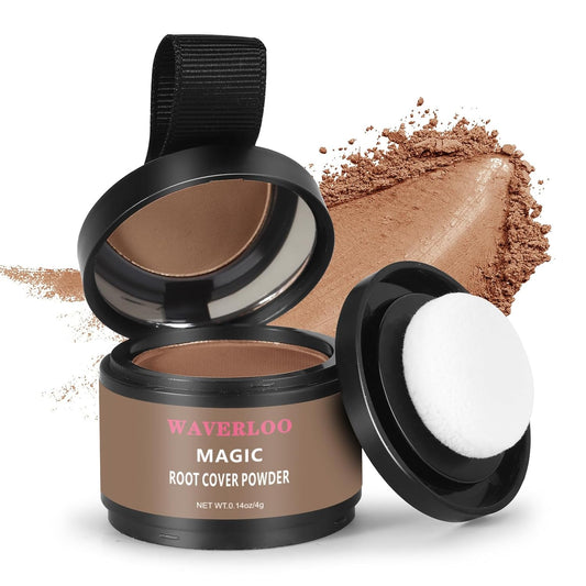 Waverloo Magic Root Cover Up Instantly Conceals High Forehead & Hair Loss - Sweat & Waterproof Root Touch Up Hair Powder for Women & Men (Medium Blonde)