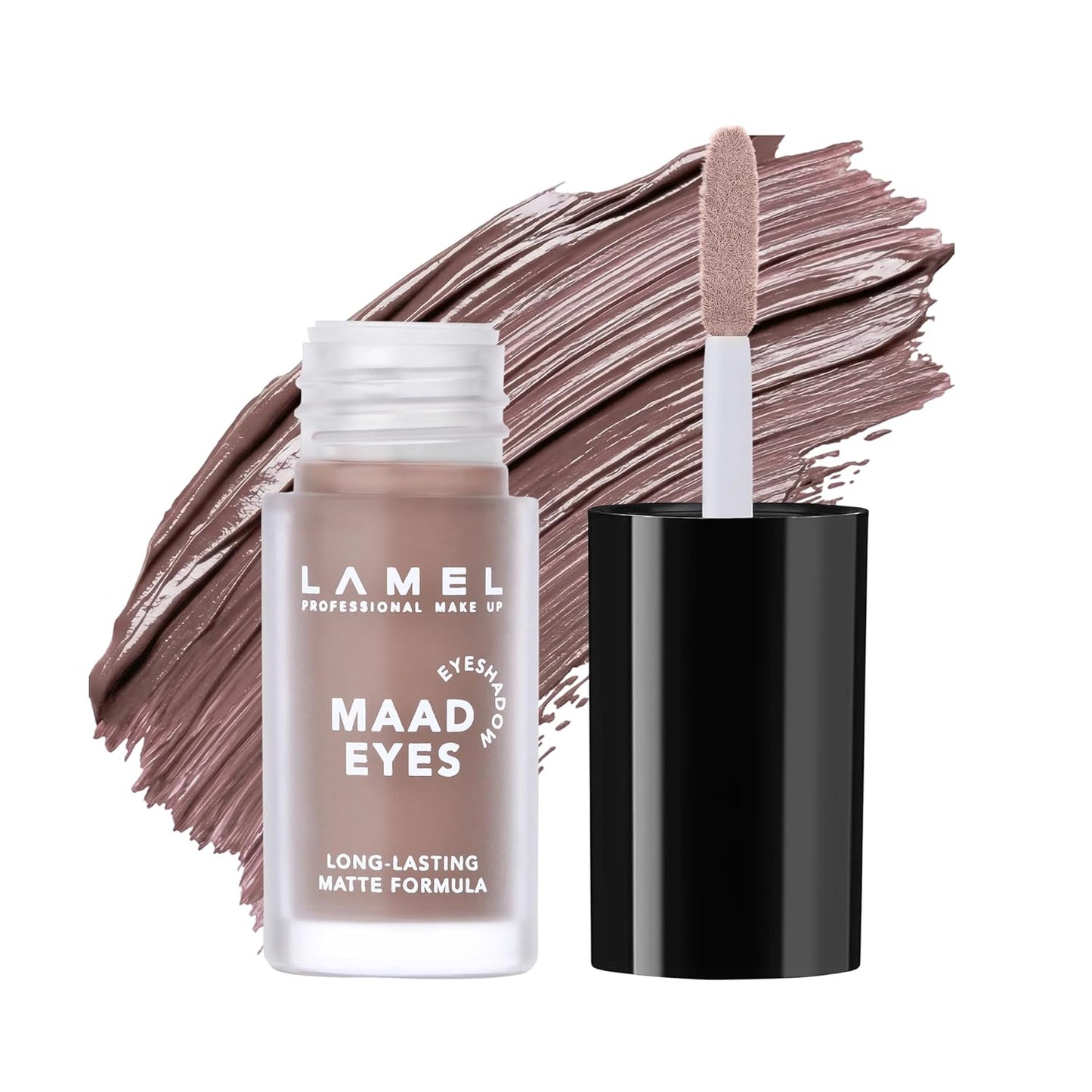 Lamel Matte Liquid Eyeshadow - Long-Lasting Waterproof Eye Tint - Hypoallergenic Brown Cream, 5.2ml