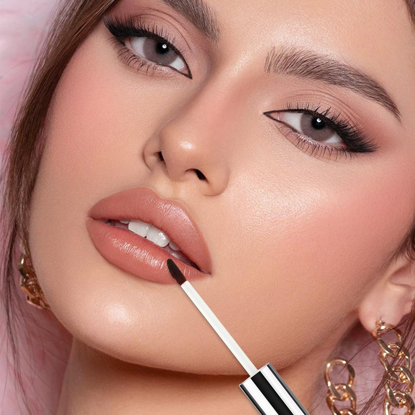 SELINE GIRL Peel Off Lip Liner Stain Velvet Tint – Long-Lasting, Moisturizing, Non-Sticky Matte Lip Lacquer, Highly Pigmented, Smudge-Proof Liquid Lipstick Makeup (light brown)