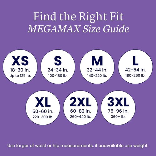 NorthShore MegaMax Adult Diapers - 12-Hour Protection for Heavy Bladder Leaks | Medium, 10 Count, White (32-44 inches)