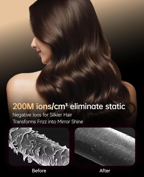 CONFU Ionic Blow Dryer 1600W, Portable Lightweight Fast Drying Negative Ion Hairdryer Blowdryer, 3 Heat Settings & Infinity Speed, with Diffuser and Concentrator Nozzle for Home & Travel