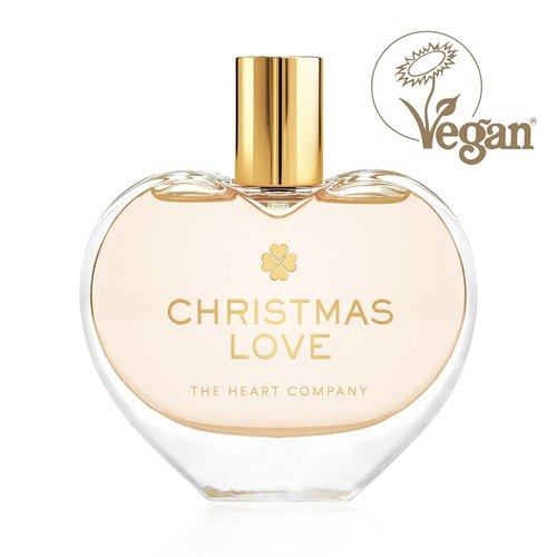 CHRISTMAS LOVE Eau de Parfum – Limited Edition Holiday Perfume for Women – Vegan Fragrance with Sicilian Mandarin, Cinnamon & Vanilla – 75ml / 2.5oz Heart-Shaped Bottle