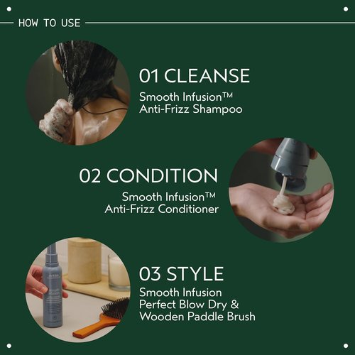 Aveda Smooth Infusion Anti-Frizz Conditioner - Smoothing Formula for Frizz Control | Silicone-Free | Medium & Thick Hair