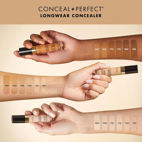Milani Conceal + Perfect Longwear Concealer - Full Coverage with Hyaluronic Acid & Vitamin E | Pure Ivory