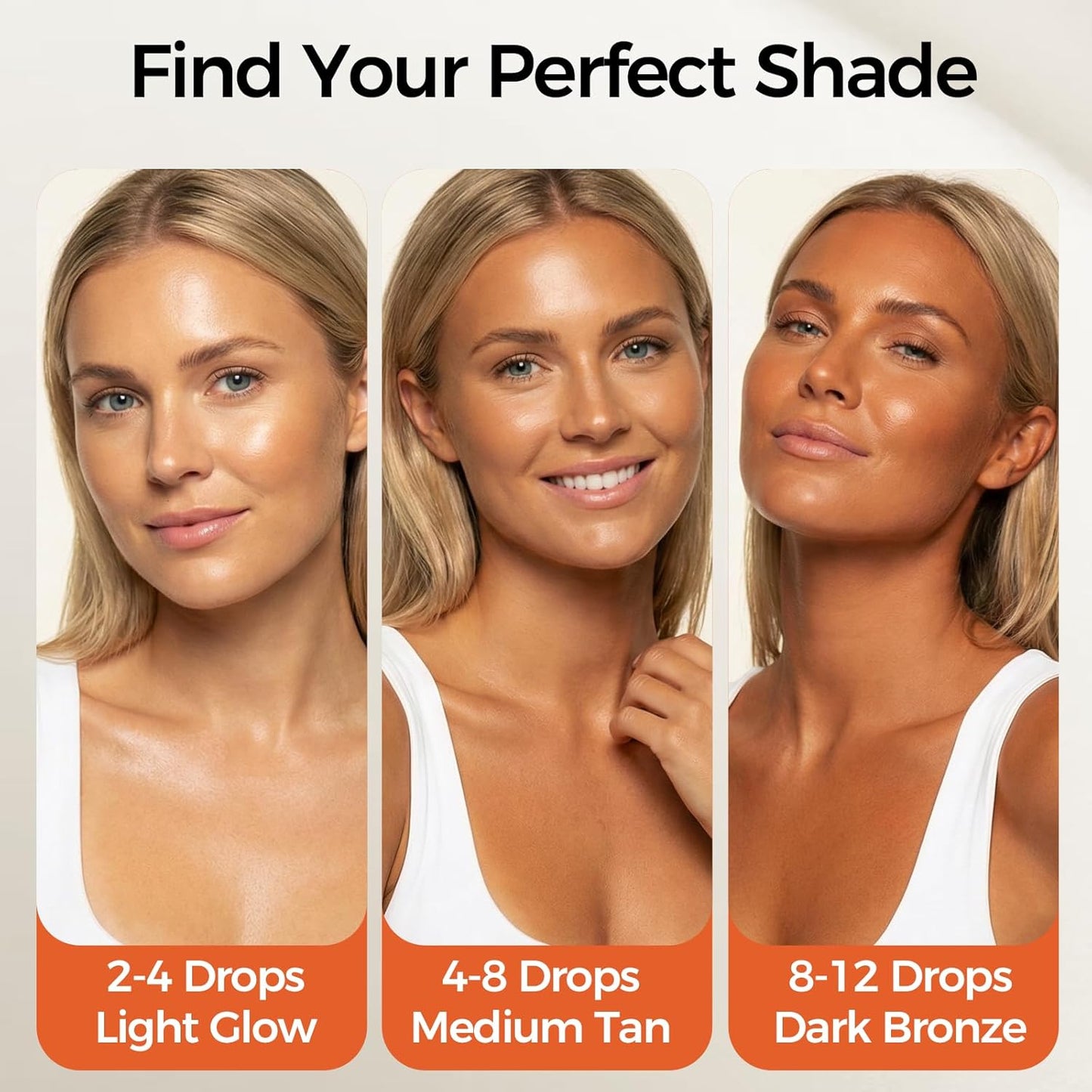 Self Tanning Drops | Instant Sun-Kissed Glow & Streak-Free Bronzing Serum - 1.7 fl oz (50ml)