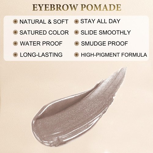 Eyebrow Pencil Makeup Kit - Waterproof 2-in-1 Microblading Pen & Pomade, Dual-Ended Brush | Ash Blonde
