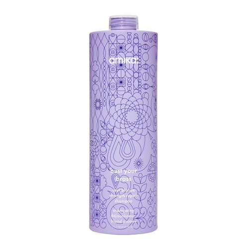 Amika Bust Your Brass Cool Blonde Shampoo - Strengthens & Repairs Hair | 10 Fl Oz