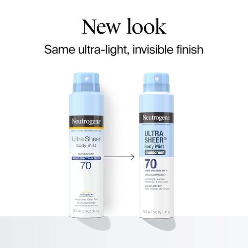Neutrogena Ultra Sheer Sunscreen Spray - Broad Spectrum SPF 70, Lightweight & Water-Resistant, 5 oz (Pack of 3)
