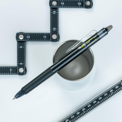 PILOT FriXion Gel Ink Pens - Erasable, Refillable & Retractable | 0.5mm Extra Fine Point, Black Ink, 5-Pack