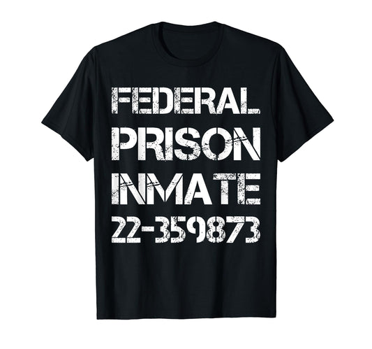 Halloween Federal Prison Jail Inmate Prisoner Costume T-Shirt