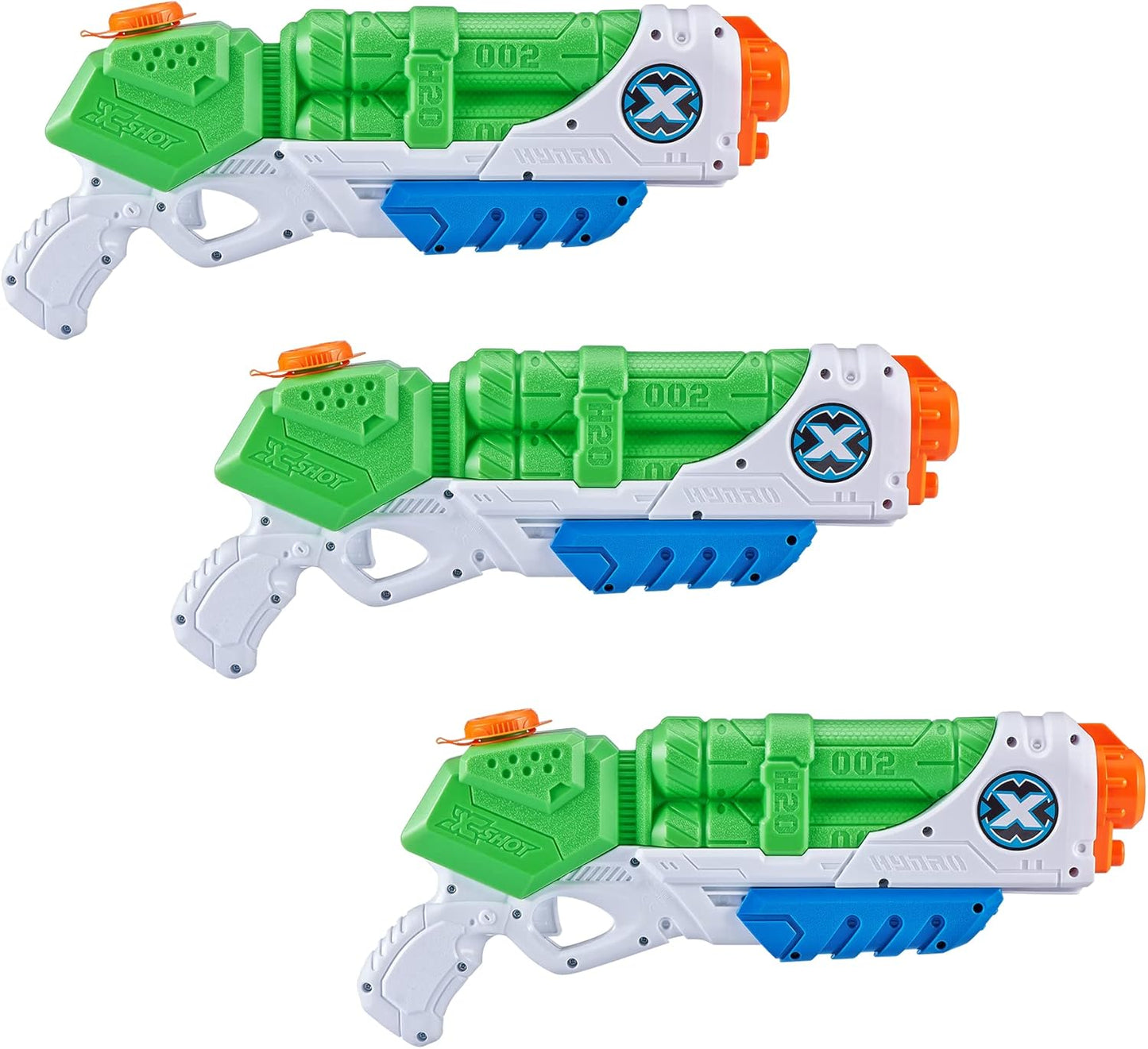 XSHOT Typhoon Water Blaster - 3 Pack Pump Action Squirt Guns for Summer Fun | Perfect for Kids and Adults