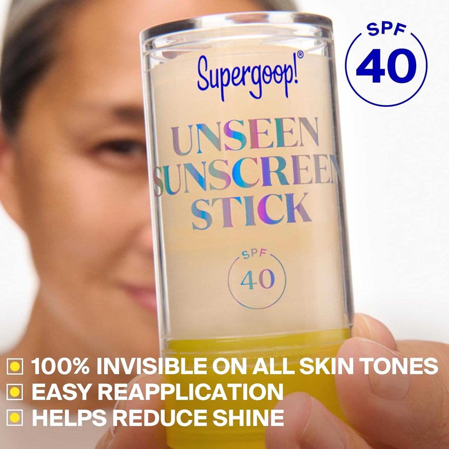 Supergoop! Unseen Sunscreen Stick - SPF 40 - Clear & Invisible Sun Protection - 0.7 fl oz
