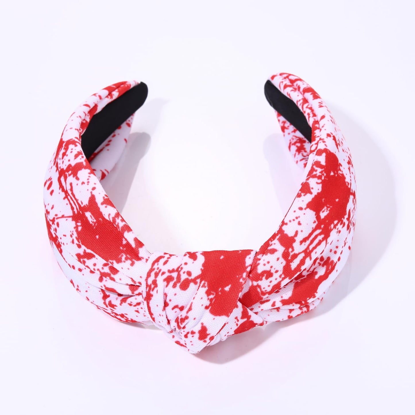 ZITULRY Halloween Knotted Headbands for Women Candy Corn Cat Blood Splatter Printed Wide Top Knot Hairband Party Decoration