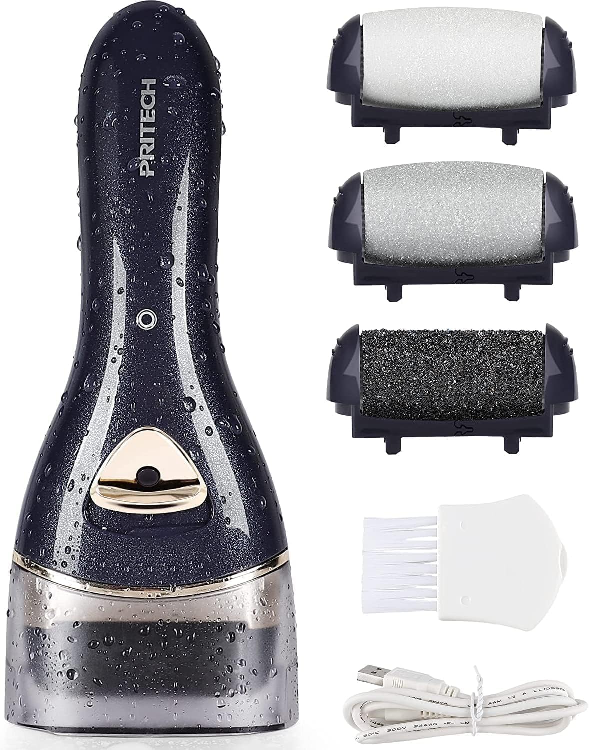 Skiennix Electric Callus Remover - Rechargeable Portable Foot File for Smooth Skin | Ideal Gift (Black)