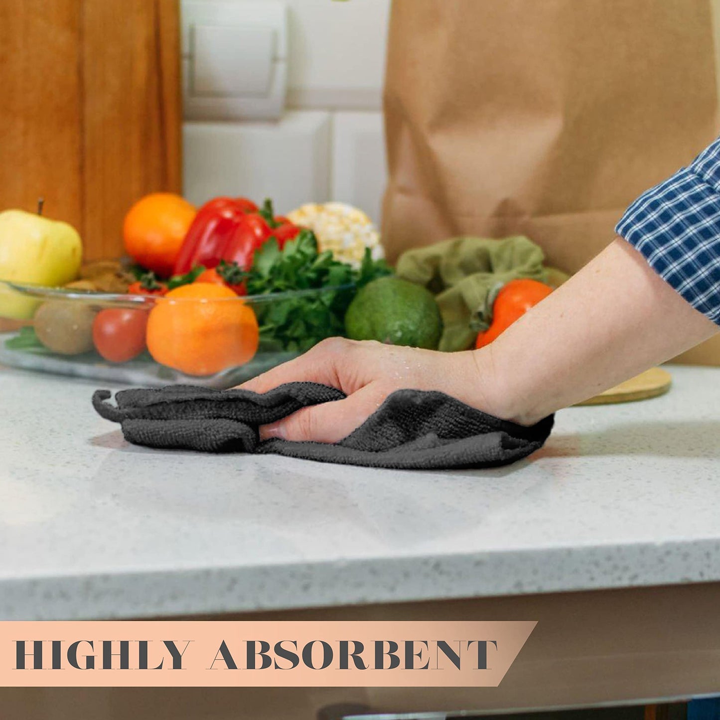 White Classic Wealuxe Cotton Washcloths - Soft Absorbent Bathroom Face Towels - 12x12 Inch - Multi - 48 Pack