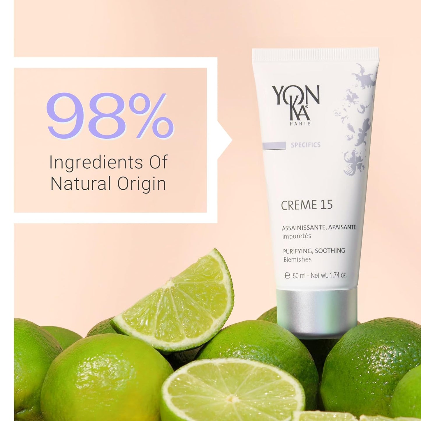 Yon-Ka Specifics Creme 15 - Balancing Face Cream with Chamomile & Botanicals for Oily Skin | 1.74 oz