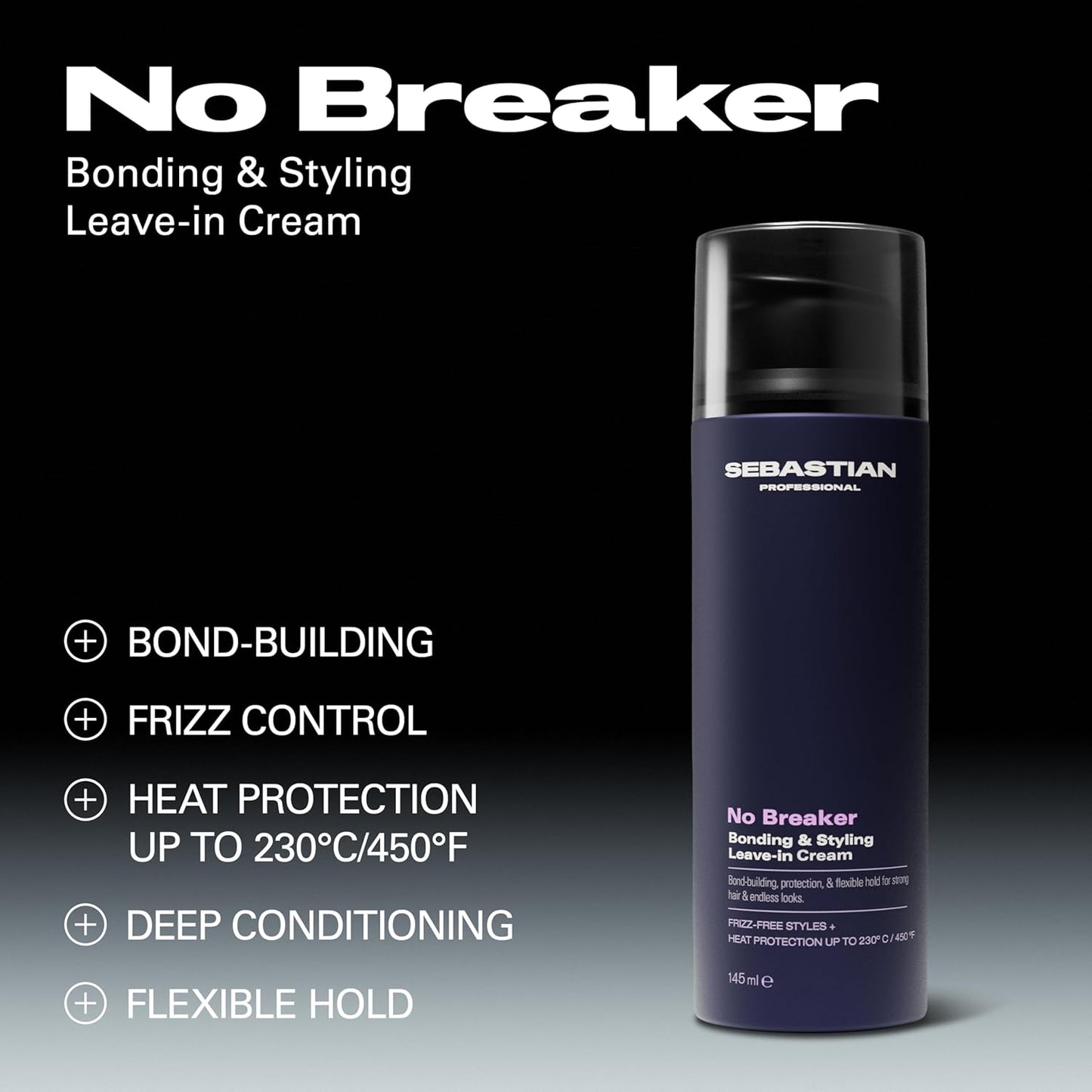 Sebastian Professional No Breaker Leave-In Cream - Intense Hair Conditioning & Heat Protection | 4.9 fl oz