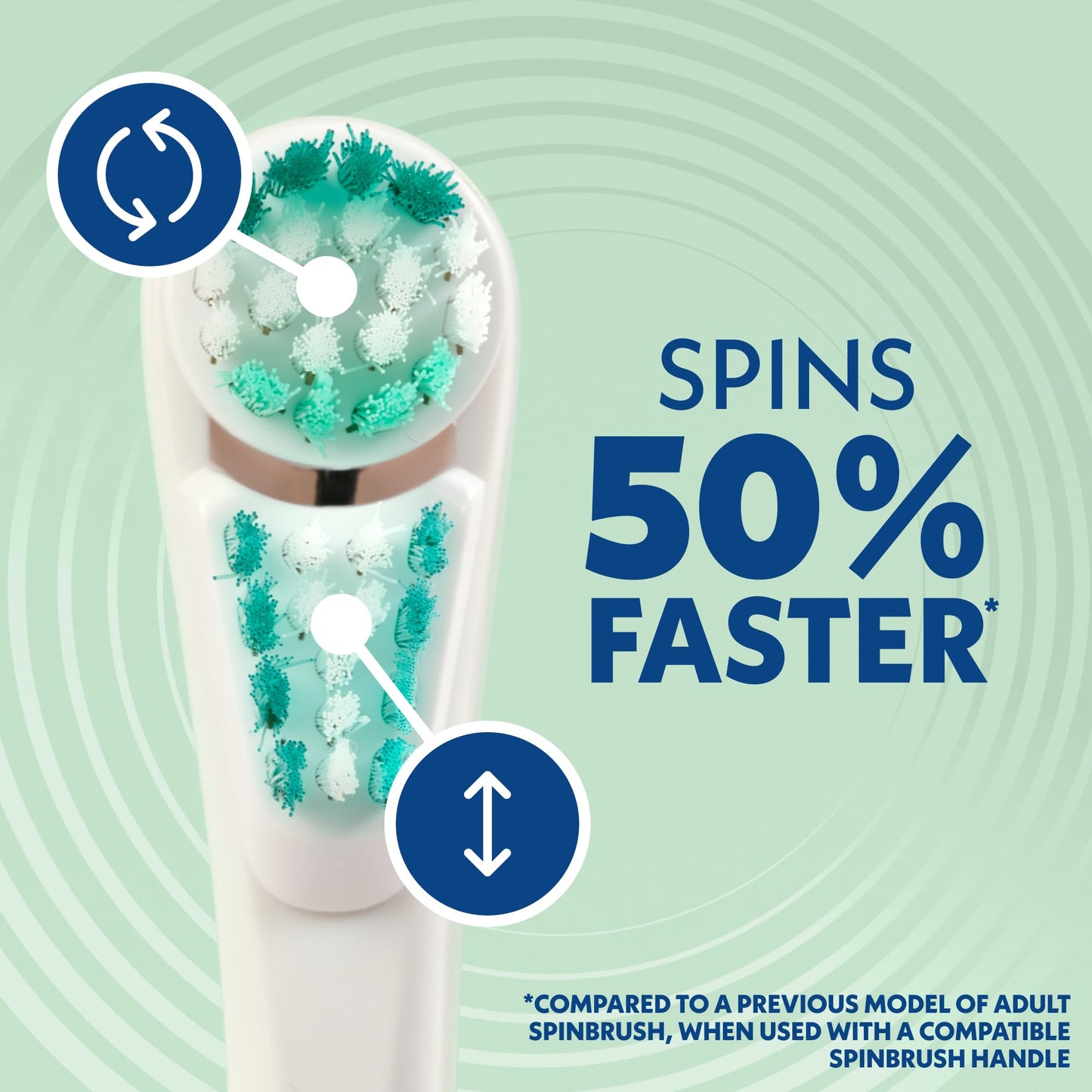 Spinbrush PRO Clean Replacement Heads, Electric Toothbrush Refills, Medium Bristles, 2 Count